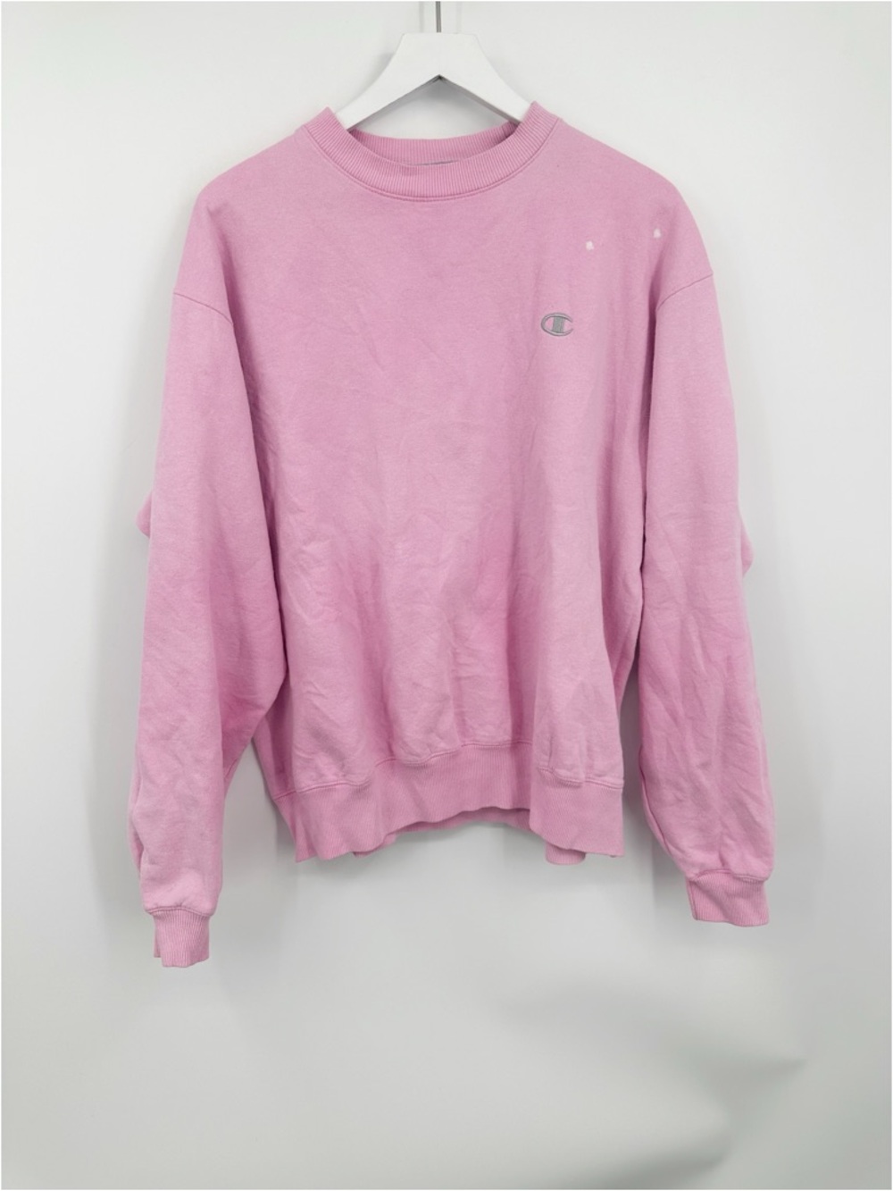 Vintage Y2K Champion Pastel Pink Pullover Sweatshirt